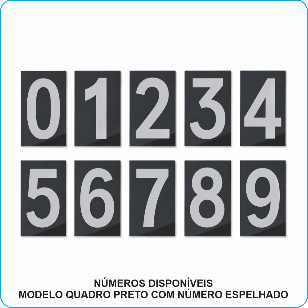 NUM. ESPELHO QUADRO PRETO