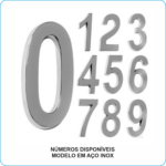 NUMERO RESIDENCIAL AÇO INOX MODELOS