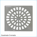 grelha pvc quadrada cromada