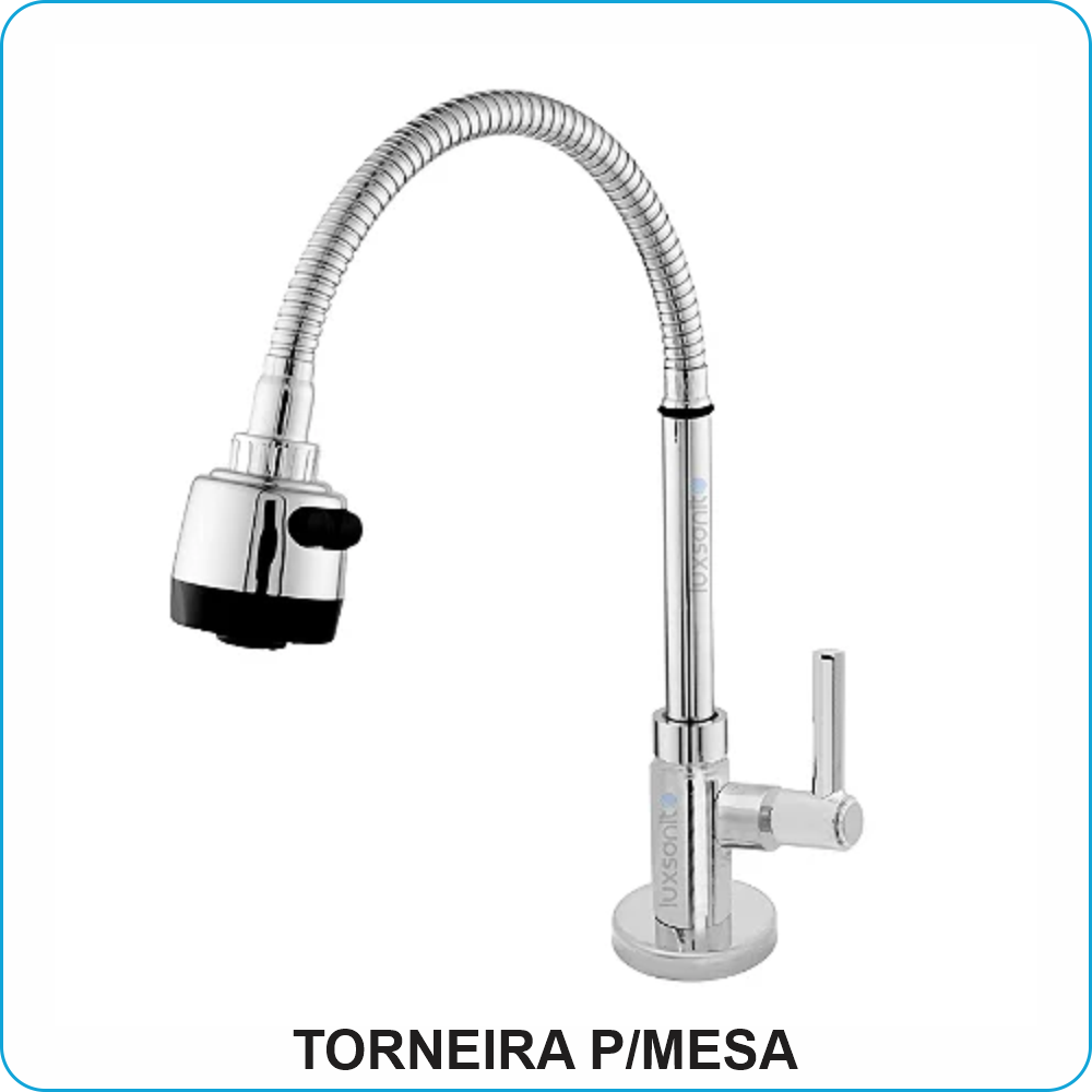 torneira cozinha mesa cromada NOME