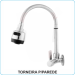 torneira cozinha parede cromada