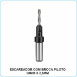 ESCAREADOR COM BROCA PILOTO 08MM X 2,5MM