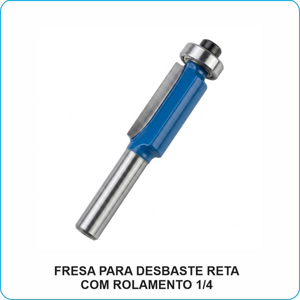 FRESA PARA DESBASTE RETA COM ROLAMENTO 1_4