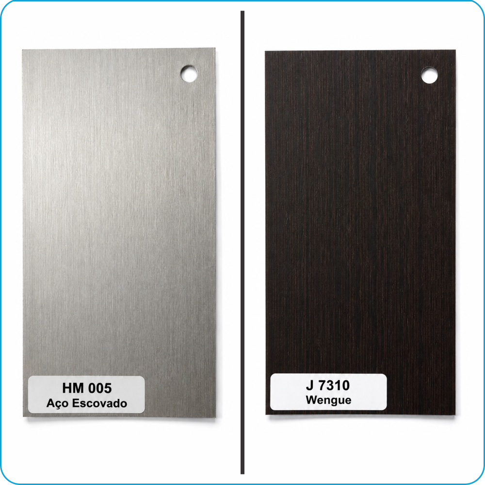 decoform pvc wengue e aço escovado